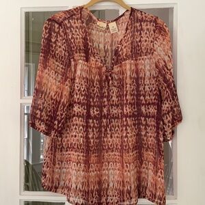 Mudd Semi-Sheer Blouse (size M)